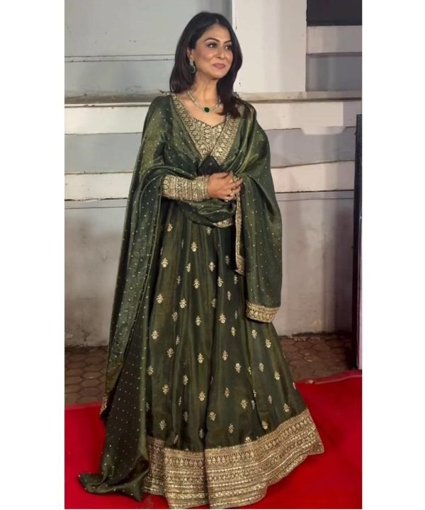 Elegant Traditional Anarkali Kurti Gown for Women – Perfect for Weddings and Party Wear